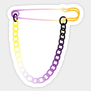 Nonbinary NBLW Safety Pin Sticker